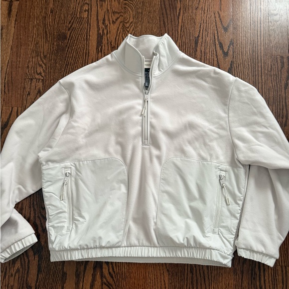 Vuori White Half-Zip Pullover Sweatshirt - Picture 2 of 3